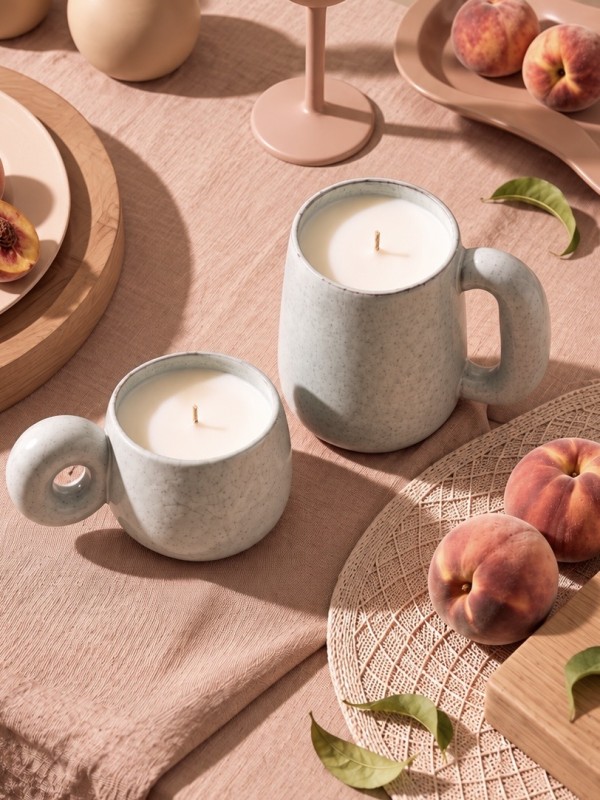 THÉ PÊCHE (Japandi mug) BOUGIE PARFUMÉE