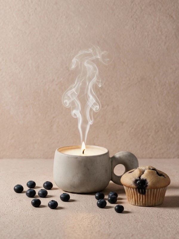 BLUE MUFFIN (Japandi mug) BOUGIE PARFUMÉE