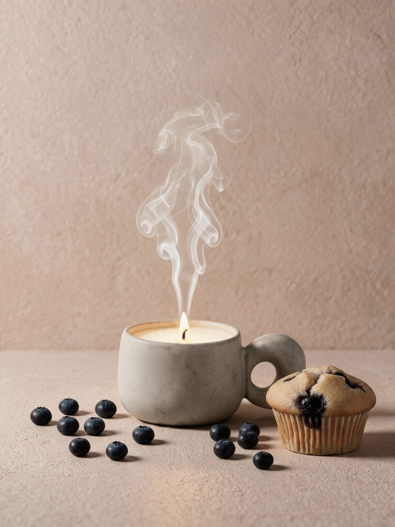 BLUE MUFFIN (Japandi mug) BOUGIE PARFUMÉE